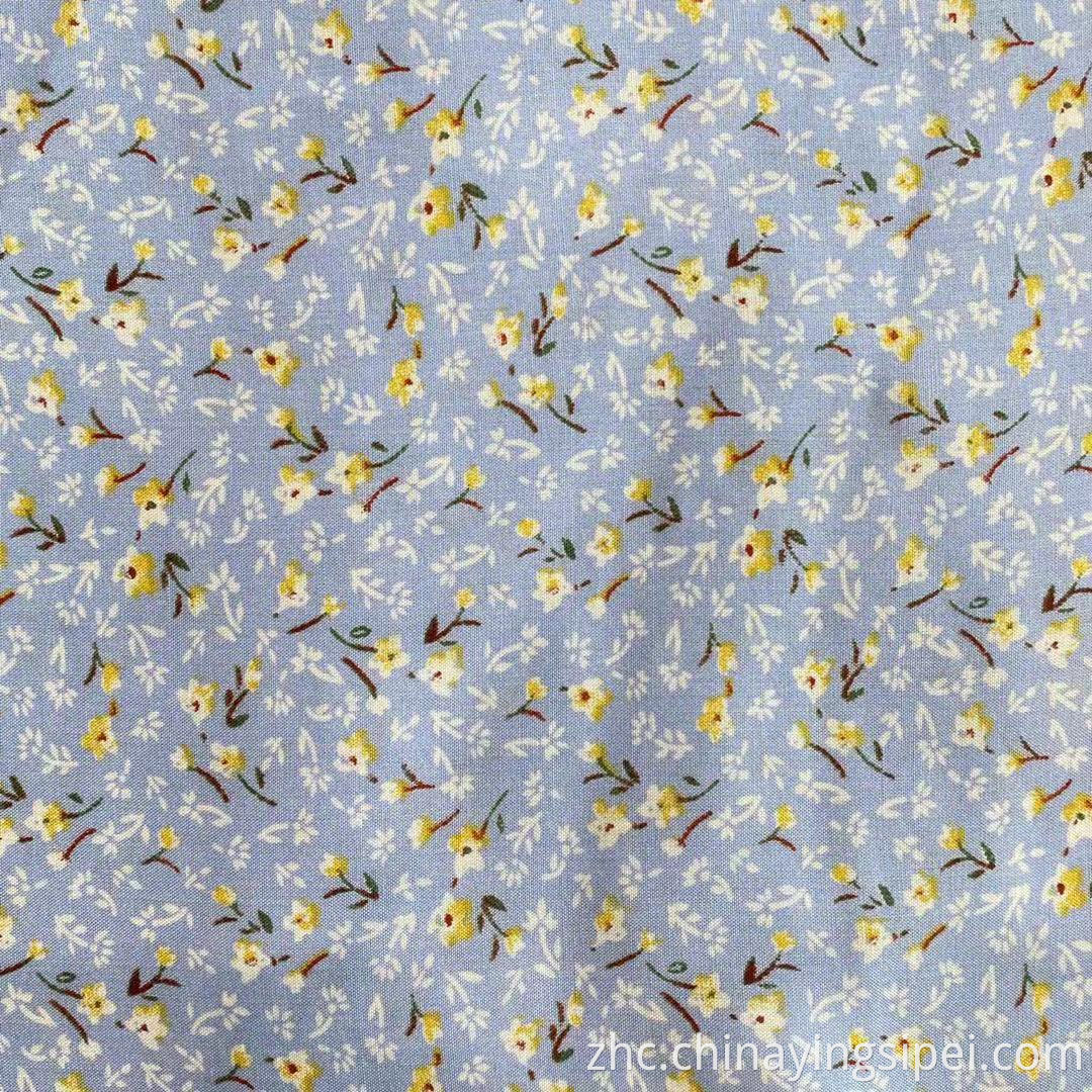 45s最早的图案花软印花fuli crepe 100％粘液面料